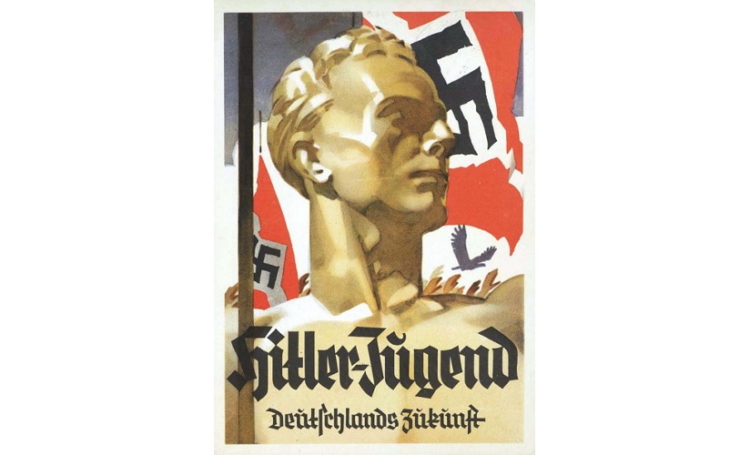 reklame propaganda plakat propagandaplakat krigspropaganda Hitler-Jũgend Kapittel_9:_Ta_to,_betal_for_tre!