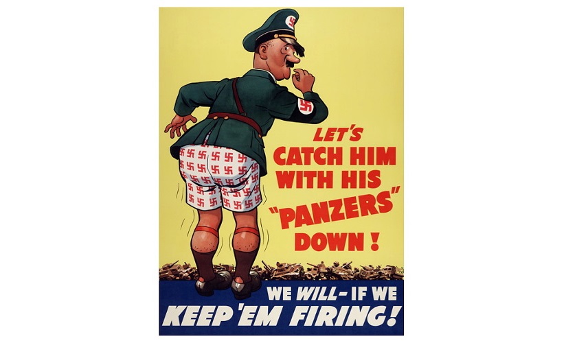 reklame propaganda plakat propagandaplakat krigspropaganda Adolf_Hitler Kapittel_9:_Ta_to,_betal_for_tre!