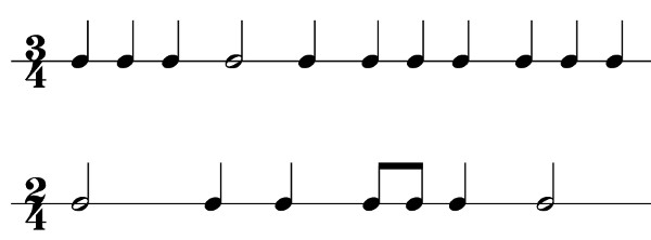 taktart note noter notehals taktstrek Kapittel_5:_Notasjon