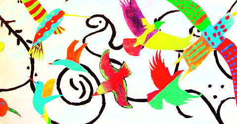 kunst håndverk mønster mønsterbygging fugl hovedform Kapittel_2:_Levende_spor